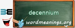 WordMeaning blackboard for decennium